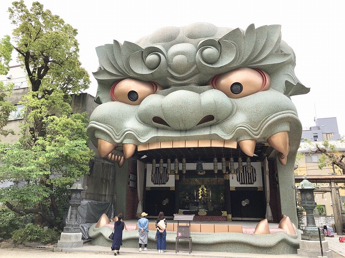 【難波八阪神社】巨大な獅子殿のSNS映え神社を参拝！動画付き